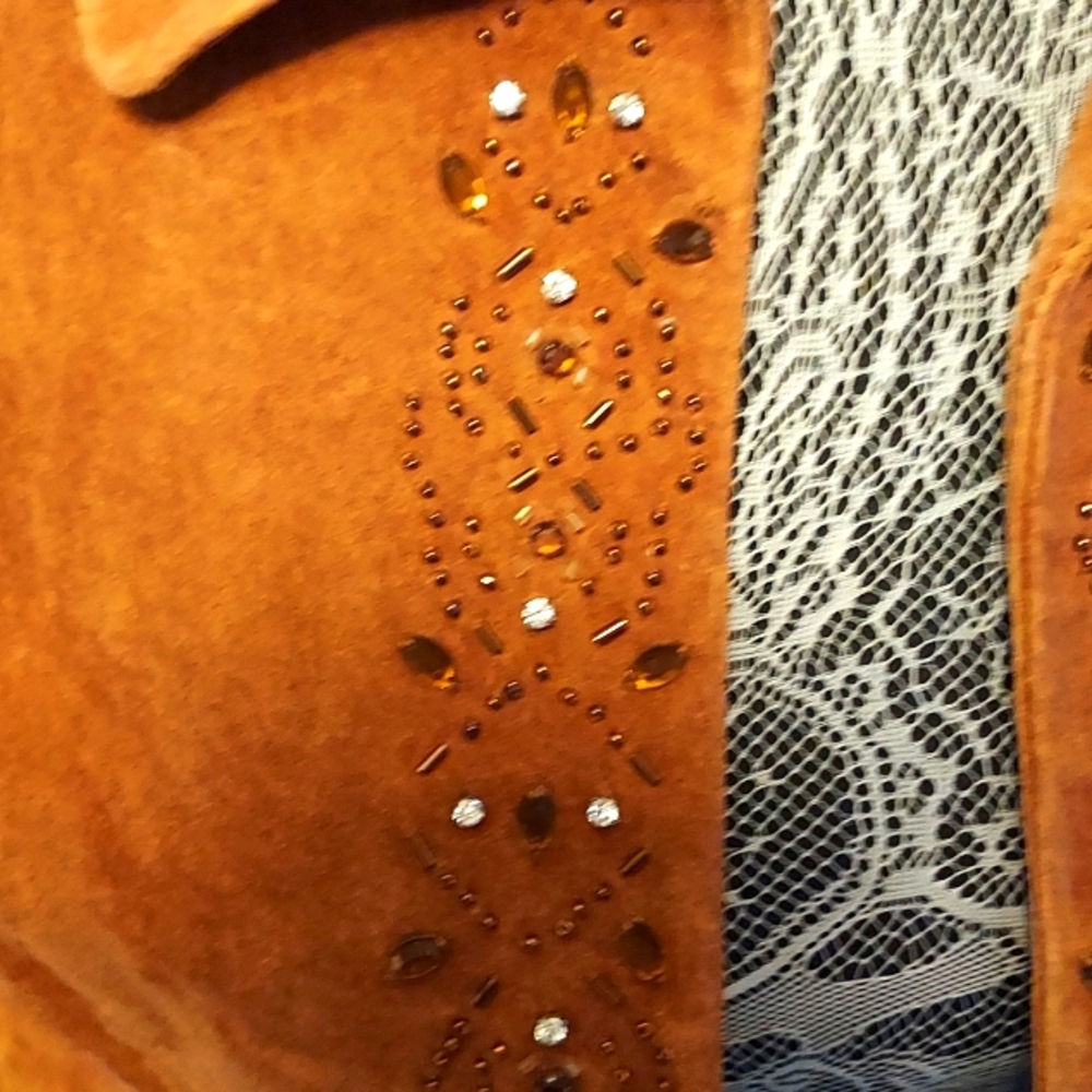 NWOT-Coldwater Creek-Leather Jacket-size PM - Picture 2 of 6